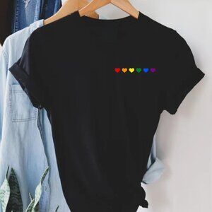 Rainbow Heart Shirt, Pride Rainbow Heart Shirt